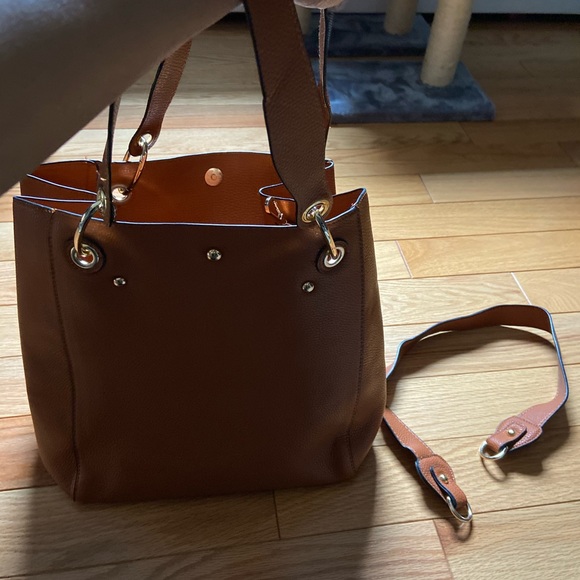 Brand new faux leather brown tote - Picture 4 of 5